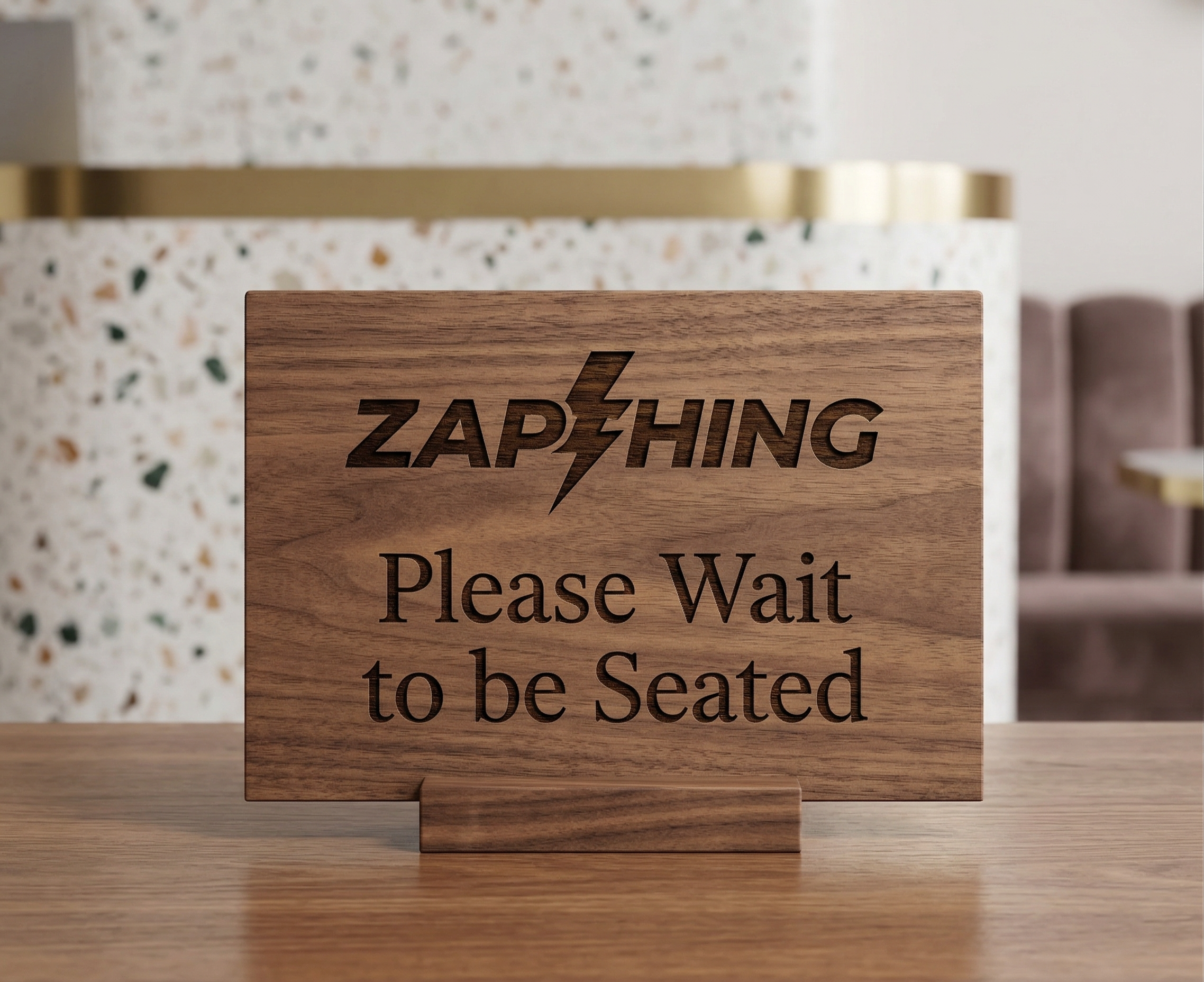 Zapthing Flat Restaurant Sign