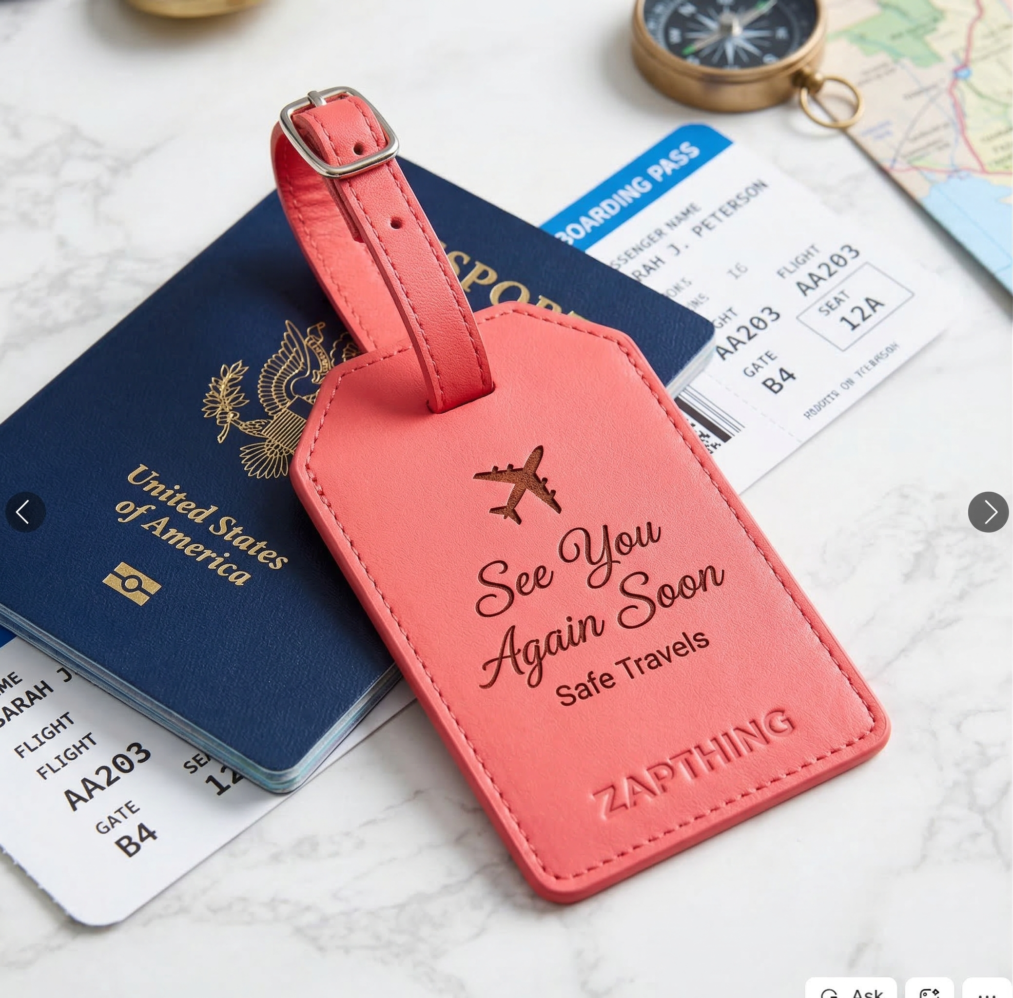 Zapthing Tag - See You Soon Pink